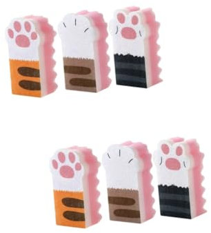 SOLUSTRE 6 Pcs Sponge Dishwashing Sponge Dishcloth Tub Scrubber Cleaning Brush Dish Wash Scrubber Pan Scrubber Non Stick Sponge Bowl Washing Tool Anti-scratch Detergent Dishwasher