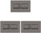 3 Pack 6 Gang Multi Light Switch SCREWLESS Black Nickel 2 Way 10A Slim Rocker - Decorative Kitchen Living Room Bedroom Plate