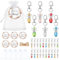 Otuuz 30 Sets Hochzeit Engel Geschenke inklusive 30 Dankeschön Anhänger mit Schnur 30 Schutzengel Anhänger 30 Organzasäckchen Gastgeschenke für Kommunion Taufe Konfirmation Mitgebsel (Bunt, 5 cm)
