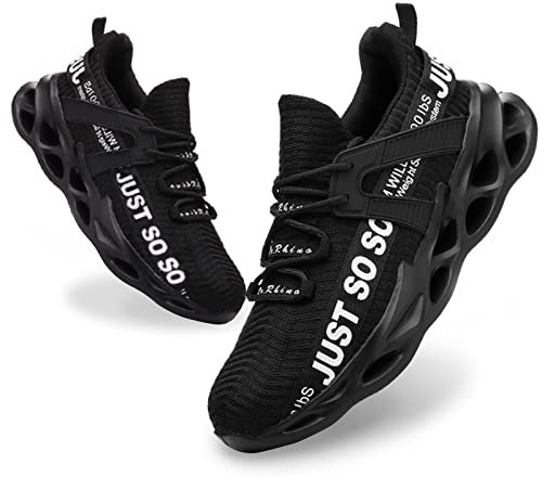 Furuian Arbeitsschuhe Herren Leicht Sicherheitsschuhe Herren Damen sportlich Atmungsaktiv Sneakers mit Stahlkappe rutschfest Fitness Turnschuhe (45EU,Schwarz)