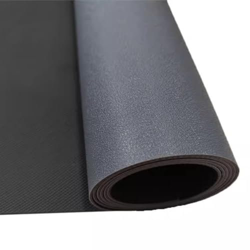 Tapis Caoutchouc Tapis de Sol en Caoutchouc Tapis de Garage, Rouleau de Caoutchouc à Texture de Cuir, Tapis de Sol Imperméable pour Dessous de Voiture, Caravane, Entrepôt, Salle de Sport, Hangar(Gray,