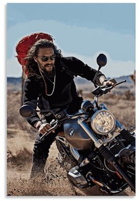 TSNKNP Actor Jason Momoa Poster Dekorative Malerei Leinwand Wandkunst Wohnzimmer Poster Schlafzimmer Malerei,Wandkunst Bilddruck Moderne Familienzimmer Dekor 12x18inch(30x45cm)