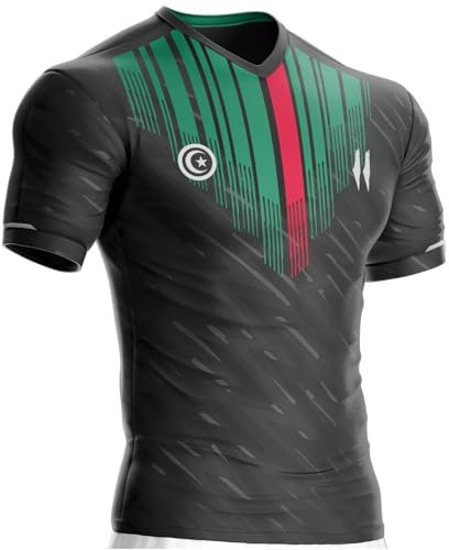UNITIF Trikot Palestine Fußball PL-146 Schwarz, Fussball, Herren, Tshirt, Flagge, Tuch Mikrofaser XL