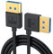 CY Cable Ultrafine Right Angled DisplayPort 1.4 DP to DP Cable 8K 60hz Cable Ultra-HD UHD 4K 144hz 90 Degree for Desktop Laptop Monitor (100cm)