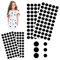 YUXIANLB 200 Stück Schwarze Selbstklebende Filzkreise Filzaufkleber Für Halloween DIY Nähprojekte Kostümbastelprojekte Gestanzte DIY Projekte (1.9cm/1.26cm)