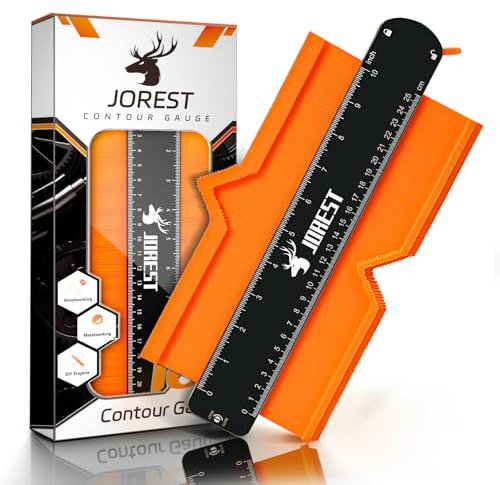 JOREST Replicatore di Contorno 25cm, Regali Natale per Papà Uomo Marito Lui, Calibro Copiatore, Righello Contorno, Duplicatore Misuratore Forme, Sagomatore Piastrelle, Profilometro Attrezzi Pavimento
