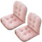 AOPEZIA Stuhlkissen mit Rückenteil Sitz und Rückenkissen mit Bänder Polsterauflage, Gartenstuhlauflage Niedriglehner Auflage Polsterauflage Gartenstuhl(Pink,2 Pieces)