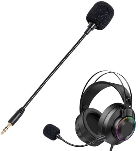 Replacement Microphone for Headset 3.5mm Detachable Boom Mic, Mic Replacement with Turtle Beach External Microphone Game Mic for Gaming Headsets Turtle Headset on PS4 PS5 Xbox One PC Audio Laptop