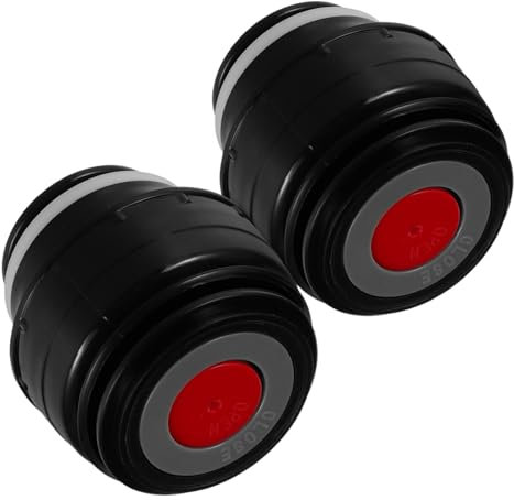 Garneck 2pcs Vacuum Flask Stopper and Insulated Water Bottle Lid Compatible 500ml-1200ml Bottles, Black 45mm Bulk Replacement Cup Lids for Outdoor Travel and Thermal Mug Accessories