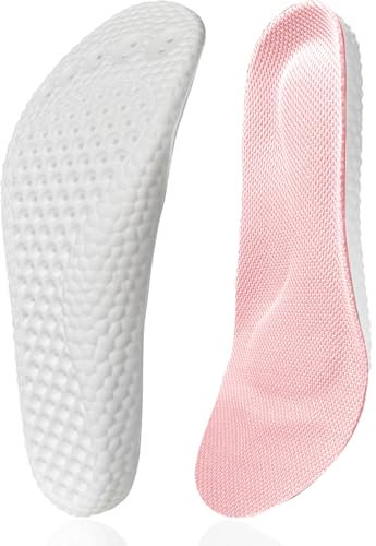 Solette in Memory Foam per donna uomo, Suole Scarpe di ricambio per scarpe da ginnastica stivali scarpe da passeggio, traspirante, ammortizzante (Rosa/impronte, 37.5/38 EU)
