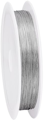 PH PandaHall 65.6 FT Craft Wire, 19 Strands 304 Stainless Steel Wire Bead String Wire 0.015 inch Beading Wire Metal Jewelry Wire for Necklace Bracelet Jewelry Making Wire Wrapping Crafting