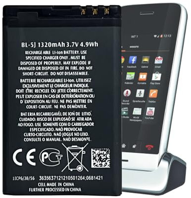MUKUZI AKKU Compatible with Sie-Mens Gi-gaset SL930A, SL930H, SL930 Handy Smartphone Telefon (Replacement for V30145-K1310-X456 BL-5J)