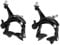 Bike Brakes, 1 Pair Road V Shape Mechanical Dual-Pivot Brake Set Repair Parts Accessory, Aluminum Bicycle Brake Lever Brake Housing and Cable Brakes