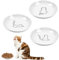 LKPUPKJ 3 Stück Katzen Fressnapf Futternapf, Katzennäpfe Keramik Napf, Nassfutternäpfe, Katzen Flache Schalen, Katzenfutter Teller Keramik, Flacher Breiter Futter für Katzen