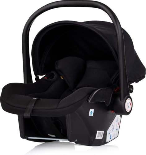 Chipolino Babyschale Vista i-Size (40-87cm) Gruppe 0+, Sonnendach, 3D-Kissen schwarz