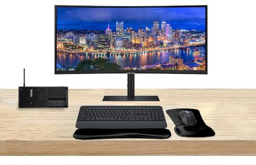 Lenovo ThinkStation P3 Tower i7k, 64GB RAM, 1TB SSD, RTX A4000 16GB DDR6 Bundled with ViewFinity S95UC 49” Curved Dual 2K, MK650 Wireless Keyboard & Mouse, Gel Mouse & Wrist Pad