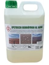 IPLYDECO HIDRÓGUGO AGUA Barniz Impermeabilizante Hidrofugante. Transparente e Invisible. Repelente al agua en fachadas, tejados, paredes terrazas, pavimentos, muros, materiales porosos. (5 L)