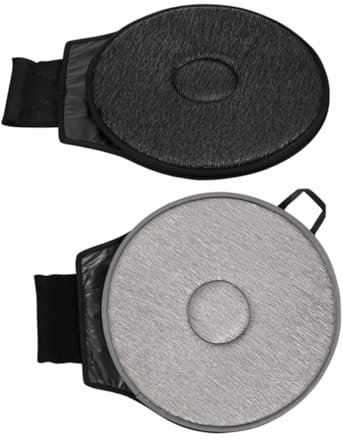 Ciieeo 2stücke Dreh-sitzkissen Für Auto Drehbares Autositzkissen Aus Polyester Und Eva Rutschfeste Unterseite Für Stabilität Und Einfache Handhabung Praktisches Design Für Verbesserte Man