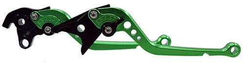 Leve freni per moto Leve freno e frizione regolabili CNC adatte per Ducati 848/EVO MULTISTRADA 1200/S STREETFIGHTER S 848 MONSTER 1200 pompa freno leva(Green,Short)