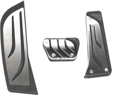 L37A-Gasbrems-Fußpedal-Abdeckungs-Set RHD, kompatibel mit BMW 1 2 3 4 5 7 Serie X3 X4 X5 X6 F30 F10 E39 E90 E60 Auto-Fußstützenpedal