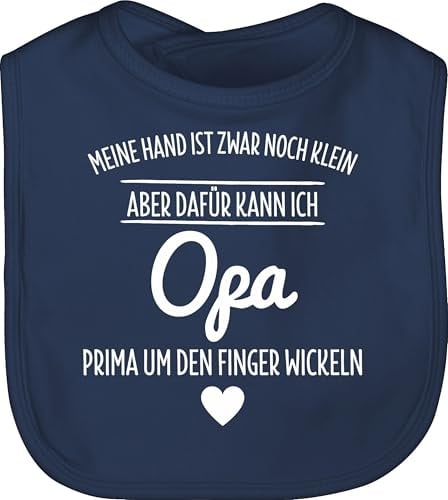 Shirtracer - Baby Lätzchen - Sprüche - Opa um den Finger wickeln
