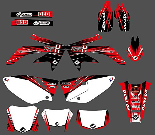 DST0182 Adesivi Motocross Personalizzati Moto Decalcomanie Kit Grafica per Honda CRF450X 4 TEMPI 2005 2006 2007 2008 2009 2010 2011 2012 2013 2014 CRF 450X Sticker