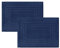 Class Home Collection 2er Pack Frottee Badvorleger | Doppelpack Duschvorleger 50x70 cm | Navy