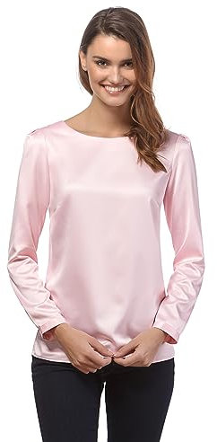 Vincenzo Boretti Blusa, Taglio Abbastanza Aderente, Scollo a Barca Rosa XS