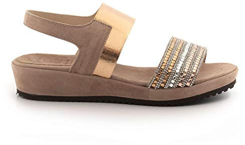 LUCA GROSSI - Powder suede sandals with strass - E602CAM 1668-36