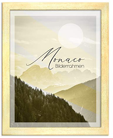 BIRAPA Monaco Bilderrahmen 29,7x42 cm (DIN A3) Sand Gewischt - Bilderrahmen, Posterrahmen, Wechselrahmen, Bilderrahmen Modern