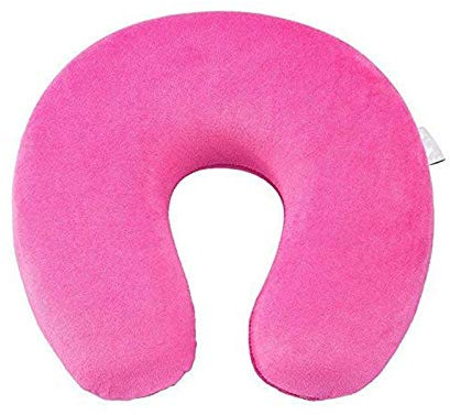 L/G Reisekissen Nackenstützkissen U-Form Memory Foam Pad Velours Pink 1 Stück
