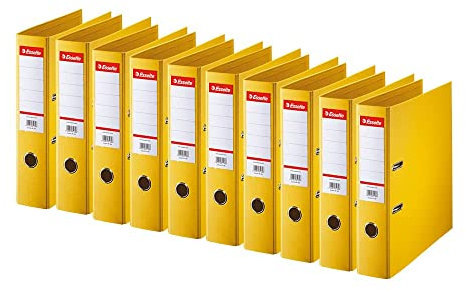 Esselte Standard, 10 x Ordner mit Hebel, Gelb, Rücken 75 mm, A4, PP, 320270
