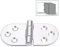 Door Hinges Internal Cabinet Hinge Stainless Steel Electric Box T-Strap Heavy Shed Gate Door Hinge for Marine Boat Window Furniture Hardware 80X40Mm