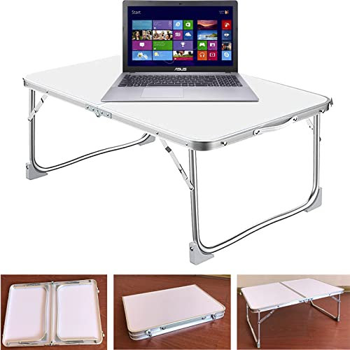 Portable Laptop Desk, Bed Tray Table for Couch/Sofa - 60cm MDF Board, Easy to Clean - White