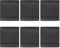 Villeroy & Boch Manufacture Rock 10-4239-2610 - Set di 6 piatti piani quadrati in porcellana, 28 cm, colore: Nero