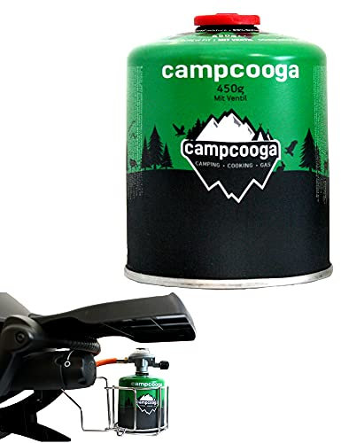 450g Gaskartusche mit Gewinde Schraubkartusche mit Ventil EN417 für Gasgrill Tischgrill Gaskocher Campingkocher (1x 450g Gaskartusche)