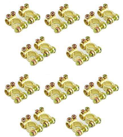 Batterieklemmen Massiv 12V 24V Typ STBK1 Autobatterie Solarbatterie Batterie Polklemmen Batteriepolklemmen Plus Minus Set (10 Paar)