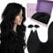 Fshine Extensions Echthaar Bondings 55cm Keratin Bondings Echthaar Schwarz Pre Bonded Nail Tip Haarverlangerung Echthaar Extensions 50g 50 Strähne Farbe 1