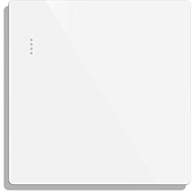 CNBINGO Großer Wippschalter mit Phosphorpunkten, moderne weiße Wandplatte, elektrischer Einzellichtschalter, 1 Gang 2 Wege, 16A 250V