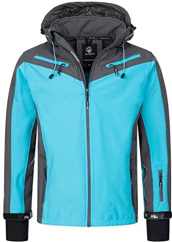 Rock Creek Softshelljacke Herren Outdoor H-286 | Wasserabweisende Übergangsbekleidung, funktionale Wanderjacke für Männer, Camping, Freizeit und wechselhaftes Wetter