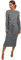 Crazy Girls Womens Cable Knit Belted Midi Dress, Charcoal, ML (UK 12-14)