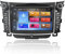 MOOKAKA Android 10.0 Auto Radio 2 DIN Navegación GPS para Hyundai I30 Elantra GT 2012-2016 Reproductor Multimedia estéreo para automóvil Pantalla IPS con Bluetooth, SWC, WiFi, DSP,RDS (PX6,4+64GB)