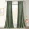 StangH Sage Green Velvet Curtains 96 inches Long, Luxury Pleated Room Darkening Thermal Insulated Sliding Door Curtains for Living Room Patio Bedroom, W30 x L96, 2 Panels