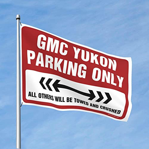 CakJuice Flaggen für Zimmer Lustige Gmc Yukon Parking Only Flagge Raumflaggen für Teenager Flaggen für die Jungen (Größe: 152 x 244 cm)