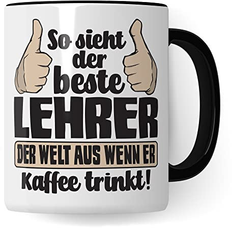 Taza de profesor con mensaje divertido, idea de regalo para profesores, regalo de escuela primaria, taza de despedida, regalo de graduación, taza de café (blanco/negro)