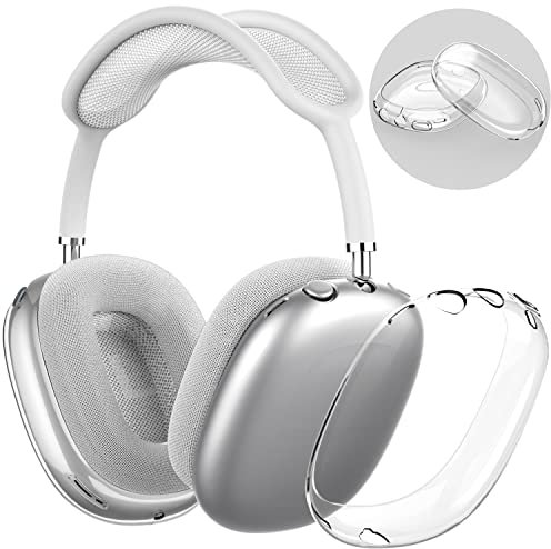 NIUTRENDZ Clear Hülle für AirPods Max - Weiche TPU Case Transparent Schutzhülle【Anti-Fingerabdruck, Anti-Kratzer & Anti-Staub】
