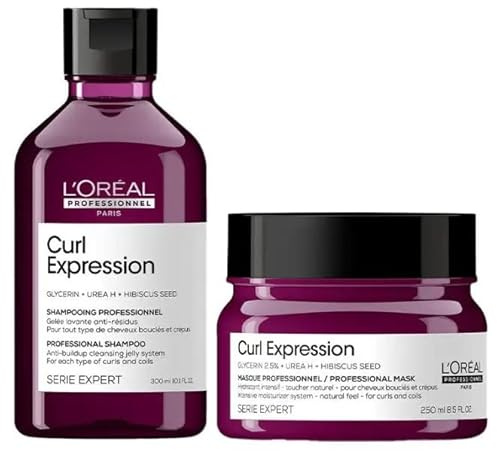 L'Oreal Professionnel DUO Curl Expression Clarifying & Anti-Build Up Shampoo 300ml & Curl Expression Hair Mask 250ml