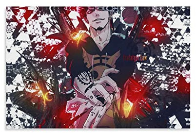 Trafalgar D Water Law Age Poster Dekorative Gemälde Leinwand Wandposter und Kunstbild Druck Moderne Familienschlafzimmer Dekor Poster 30 x 45 cm Trafalgar D Wassergesetz Alter Poster Trafalgar D Wate