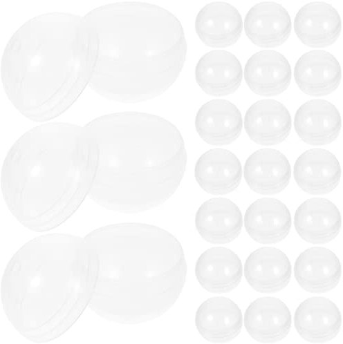 HOMSFOU Spielbälle 100 Stücke Teilbare Transparente Kugeln zum Basteln Befüllen Plastikkugeln Kunststoffkugeln Befüllbare Acrylkugeln Süßigkeiten Box Ostern Anhänger Hänger Tischtennisbälle