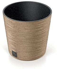 Fora Flowerpots, Stylish and Durable Plant Pots for Indoor and Outdoor Use (Round Pot 25cm - Natural)